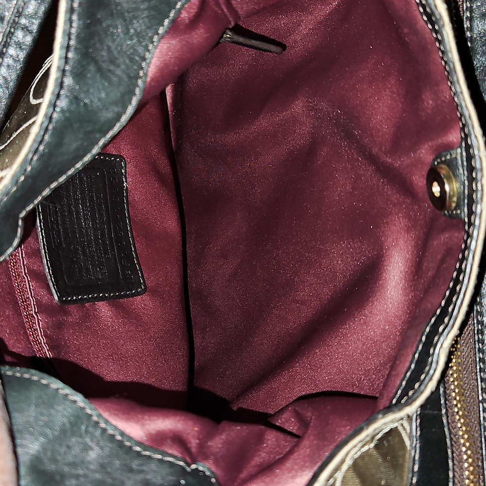 Coach Maggie Black and Gold Shoulder Bag - Picture 9 of 11